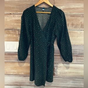 Old Navy Long Sleeve Wrap Dress Size M